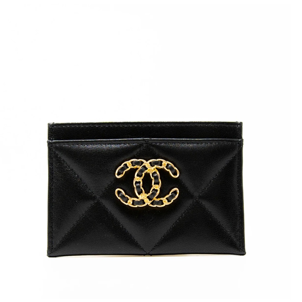 Chanel 19 Black Card Holder